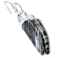 Design 9760: black,white onyx claw, halloween earrings