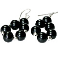 Design 9785: black onyx halloween earrings