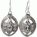 Design 9996: blue aquamarine engagement earrings