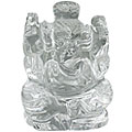 11227: Beaded White crystal  ganesha healing
