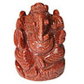 11341: Beaded Rust sunstone  ganesha healing