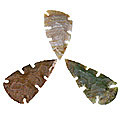 12082: Beaded Red, Yellow, Brown jasper stone arrowheads healing