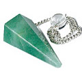 9612: Beaded green aventurine pendulum healing
