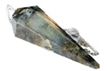 9619: Green, Grey labradorite  pendulum healing