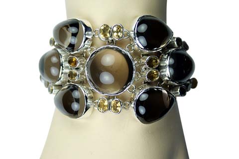 SKU 9008 unique Smoky Quartz Bracelets Jewelry