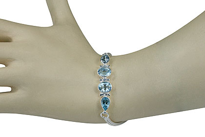 SKU 9141 unique Blue Topaz Bracelets Jewelry