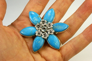 SKU 9458 unique Turquoise Brooches Jewelry