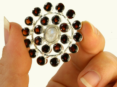 SKU 9459 unique Garnet Brooches Jewelry