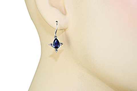 SKU 1058 unique Iolite Earrings Jewelry