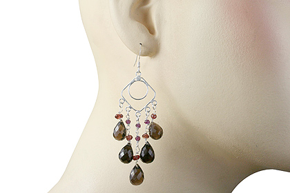 SKU 13966 unique Smoky Quartz Earrings Jewelry