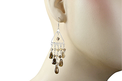 SKU 13980 unique Smoky Quartz Earrings Jewelry