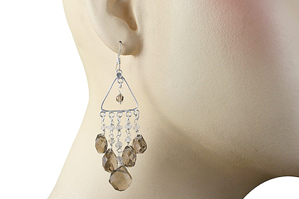 SKU 13981 unique Smoky Quartz Earrings Jewelry