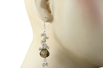 SKU 13982 unique Smoky Quartz Earrings Jewelry