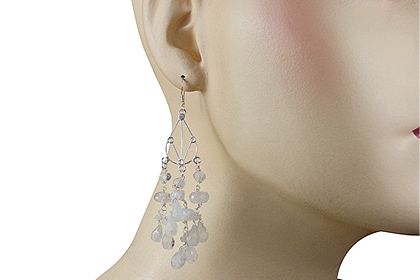 SKU 14001 unique Moonstone Earrings Jewelry