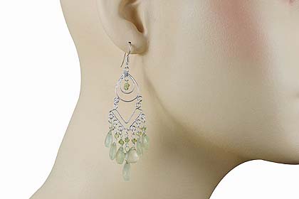 SKU 14010 unique Prehnite Earrings Jewelry