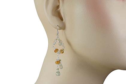 SKU 14011 unique Prehnite Earrings Jewelry