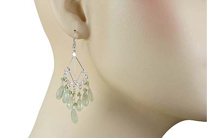 SKU 14012 unique Prehnite Earrings Jewelry