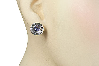 SKU 15422 unique Iolite Earrings Jewelry