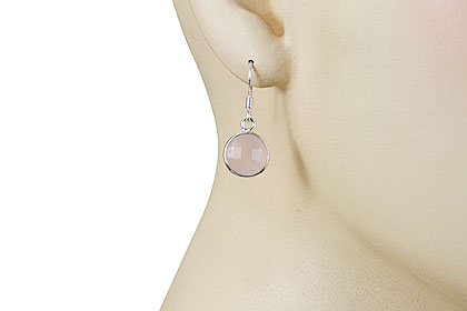 SKU 16155 unique Rose quartz Earrings Jewelry
