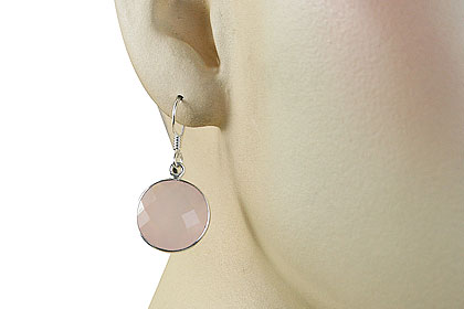 SKU 16172 unique Rose quartz Earrings Jewelry
