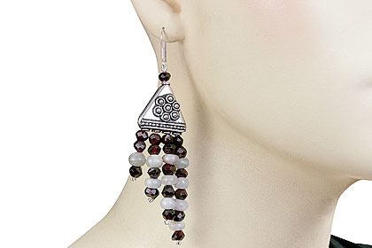 SKU 16187 unique Garnet Earrings Jewelry