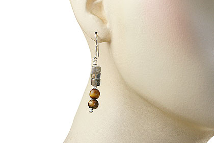 SKU 16380 unique Tiger eye Earrings Jewelry