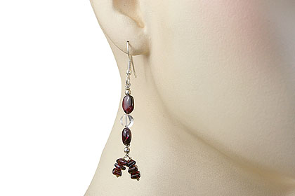 SKU 16381 unique Garnet Earrings Jewelry