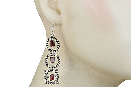 SKU 16386 unique Garnet Earrings Jewelry