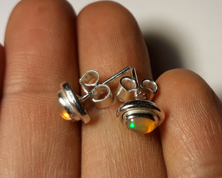 SKU 22141 unique Opal Earrings Jewelry