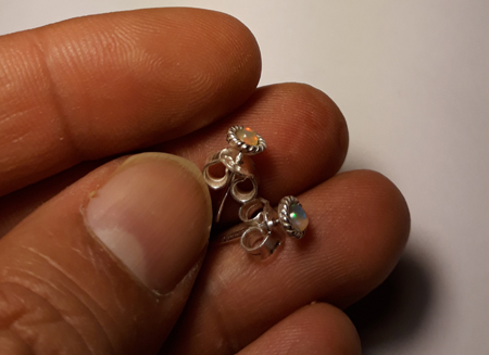 SKU 22142 unique Opal Earrings Jewelry