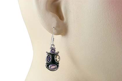 SKU 523 unique Amethyst Earrings Jewelry