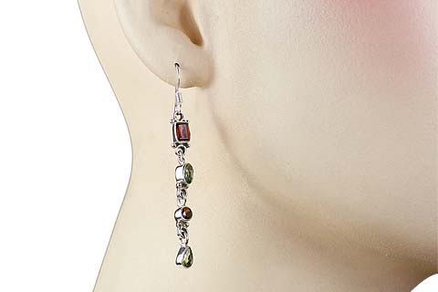 SKU 6024 unique Garnet Earrings Jewelry