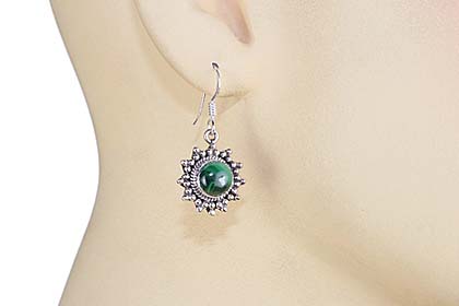 SKU 6028 unique Malachite Earrings Jewelry