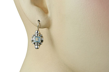 SKU 6035 unique Blue Topaz Earrings Jewelry
