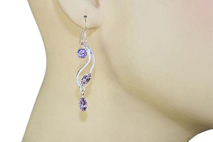 SKU 6048 unique Amethyst Earrings Jewelry