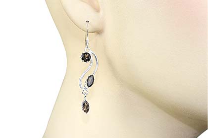 SKU 6049 unique Smoky Quartz Earrings Jewelry