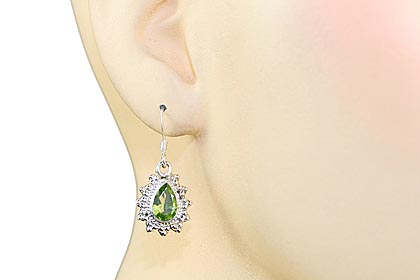 SKU 6053 unique Peridot Earrings Jewelry
