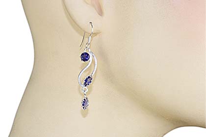 SKU 6297 unique Iolite Earrings Jewelry