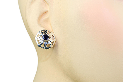 SKU 6336 unique Iolite Earrings Jewelry