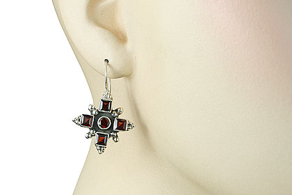SKU 6381 unique Garnet Earrings Jewelry