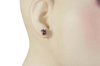 SKU 6406 unique Amethyst Earrings Jewelry