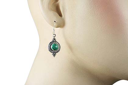 SKU 7107 unique Malachite Earrings Jewelry