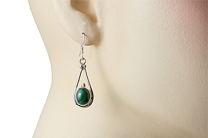 SKU 7109 unique Malachite Earrings Jewelry