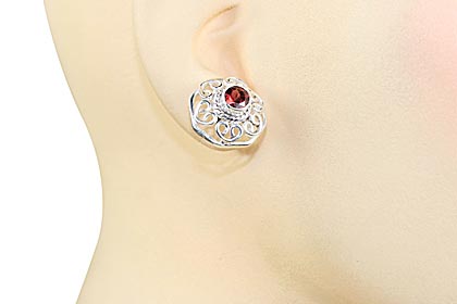 SKU 7166 unique Garnet Earrings Jewelry