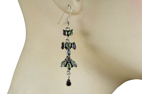 SKU 7688 unique Green amethyst Earrings Jewelry