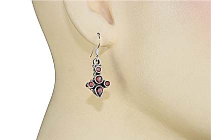 SKU 777 unique Garnet Earrings Jewelry