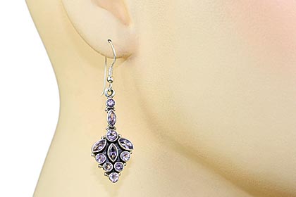 SKU 7826 unique Amethyst Earrings Jewelry