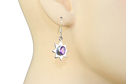 SKU 7869 unique Amethyst Earrings Jewelry