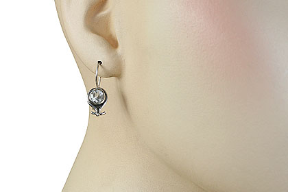 SKU 7903 unique White topaz Earrings Jewelry