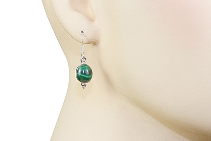 SKU 7916 unique Malachite Earrings Jewelry